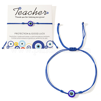 Регулируемые браслеты ручной работы с бусинами-лэмпворк от сглаза NO6167-5-1