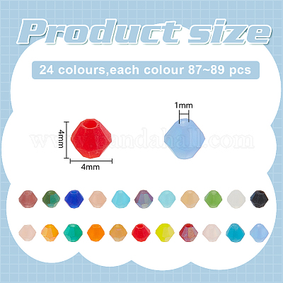 24 нить 24 цвета имитируют бусины из австрийского хрусталя GLAA-AR0001-58-1