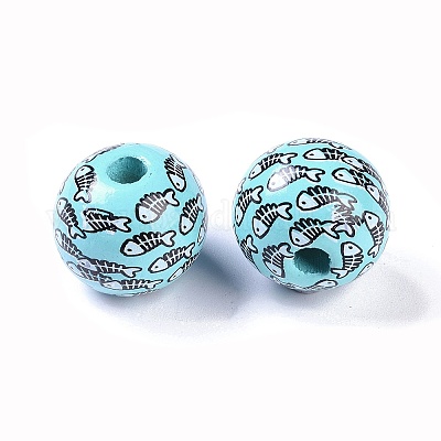 Печатные деревянные бусины WOOD-C017-01C-1