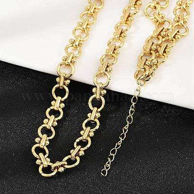 Ожерелья из цепочек с кольцами из нержавеющей стали 304 NJEW-H072-02B-G-1