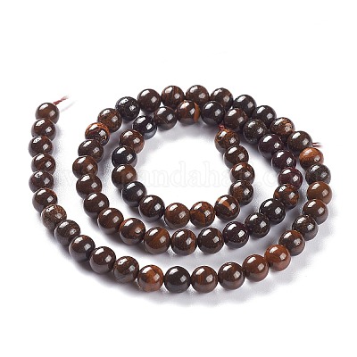 Натуральные австралийские бусины из валунного опала G-A025-A01-6mm-1