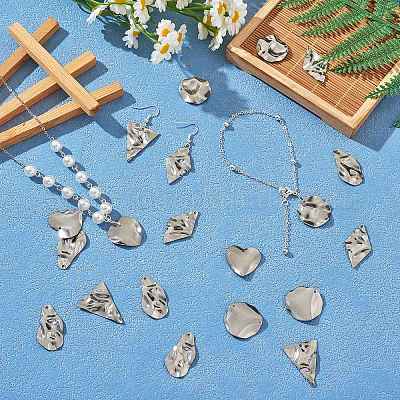 30 шт. 6-х стильный кулон из нержавеющей стали 304 STAS-SZ0002-70P-1