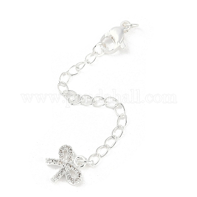 Латунные микро-паве кубические цирконии заканчиваются цепочками KK-U043-06S-1