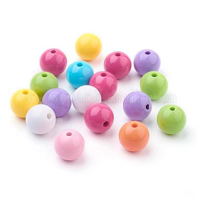 Perles acryliques rondes&nbsp;PAB708Y-1