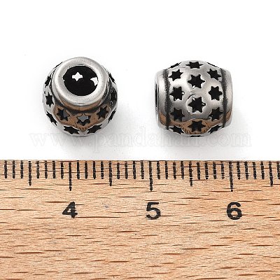 Европейские бусины из нержавеющей стали 304 STAS-V008-39AS-1