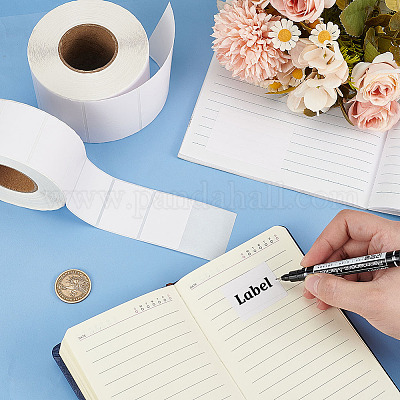 2 рулон 2 видов прямоугольных бумажных этикеток для термопечати STIC-BC0001-06-1