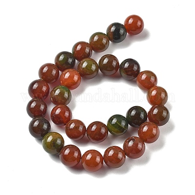 Природные многоцветные агат бисер пряди G-A261-B22-14mm-1