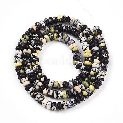 Бусы из натуральной желтой бирюзы (яшмы) G-T140-82-1