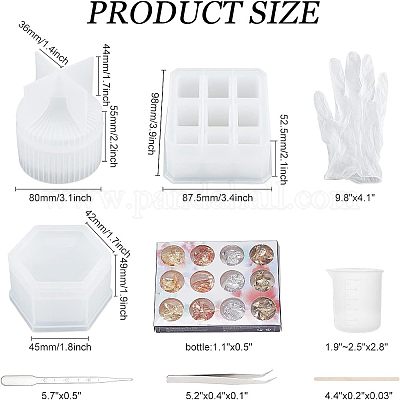 Наборы для самостоятельного изготовления косметических коробок из эпоксидной смолы DIY-OC0003-69-1