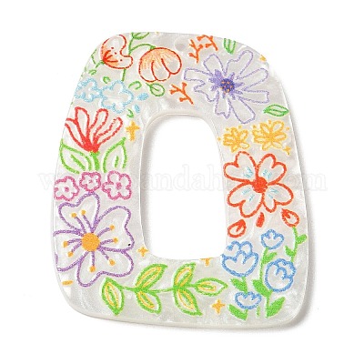 Pendentifs acryliques imprimés&nbsp;OACR-B015-03D-1