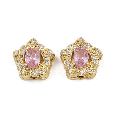 Многожильные звенья из латуни с паве из кубического циркония ZIRC-F145-05G-02-1