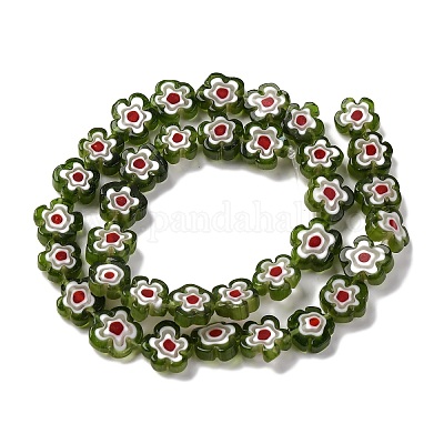 Ручной работы millefiori стеклянные бусины нитки LAMP-G164-03K-1