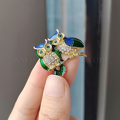 Эмалевые булавки в виде совы PW-WG57419-01-1