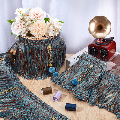 4 м полиэстеровая бахрома с кисточками DIY-OC0013-37B-1