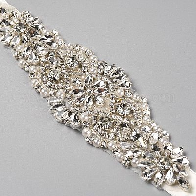 Свадебный пояс для свадебного платья&nbsp;AJEW-WH0223-56A-1