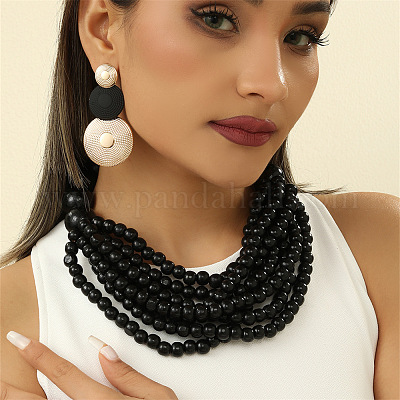 Наборы из деревянных круглых бусин FS-WG02398-02-1