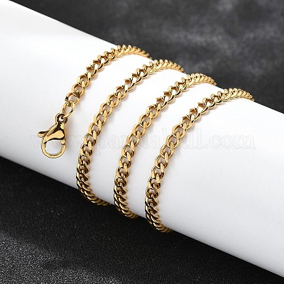 Ионное покрытие (ip) 304 нержавеющая сталь панцирные цепочки ожерелья NJEW-H492-01G-1