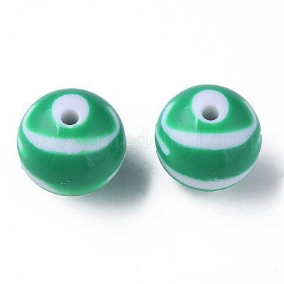 Непрозрачные полосатые акриловые бусины&nbsp;MACR-S373-27C-07-1