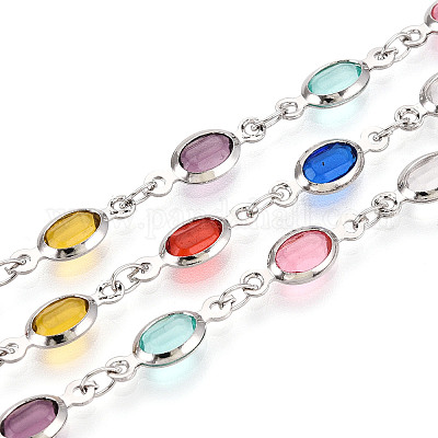 Латунные овальные звенья ручной работы CHC-N024-09P-1