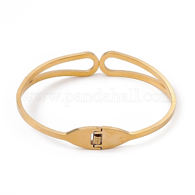 Браслеты из нержавеющей стали с вакуумным покрытием pvd 201 BJEW-F439-04G-1