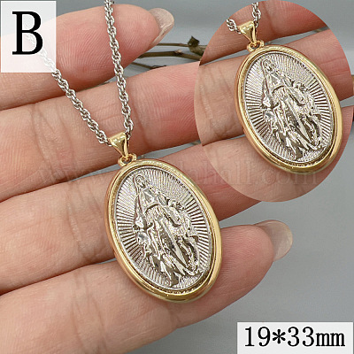 Латунные ожерелья с подвесками в виде медалей FS-WG7F425-07-1