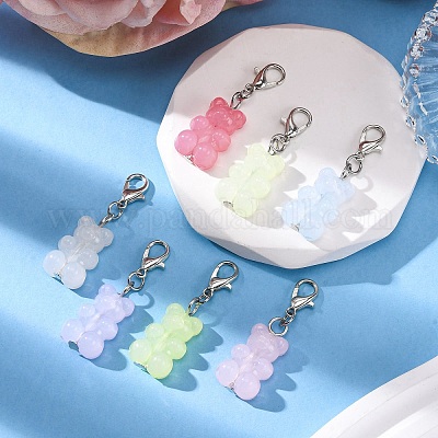 Медвежонок акриловые подвесные украшения HJEW-JM03465-1