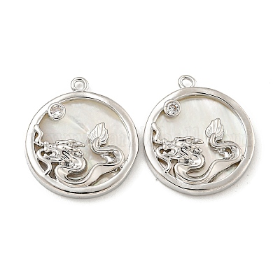 Латунные микропаве прозрачные подвески с фианитом KK-L211-011P-02-1