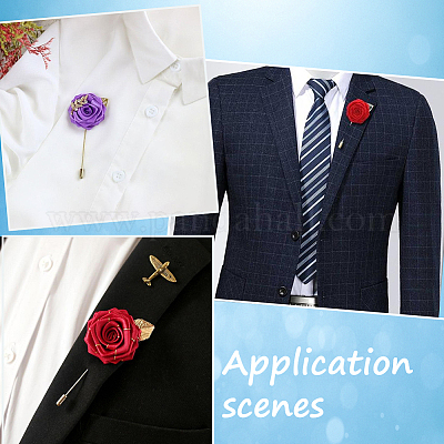 40 набор из 10-х латунных оснований для значков на лацкане KK-FG0001-12-1