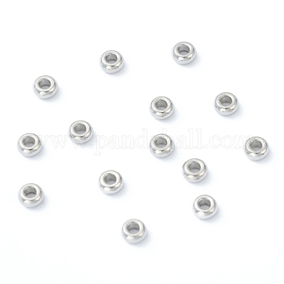 Не тускнеющие разделительные бусины из нержавеющей стали 202 STAS-H152-03B-P-1