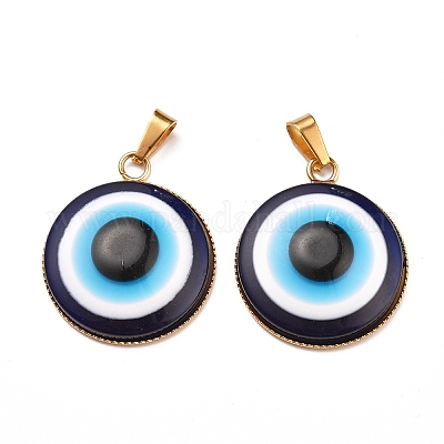 Ручной зла подвески бусины глаз STAS-O127-01G-1