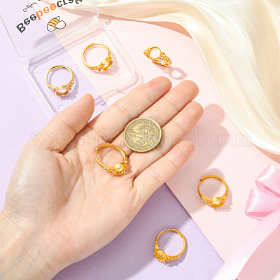 6шт регулируемые латунные кольца для пальцев компоненты KK-BBC0021-27-1