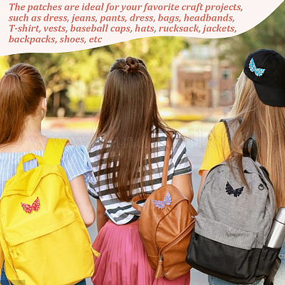 105 шт. 7-х цветные аппликации из полиэстера с вышивкой в виде крыльев ангела PATC-GA0001-27-1