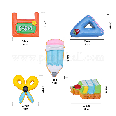 Кабошоны из смолы в стиле 20 шт. RESI-CJ0001-154-1