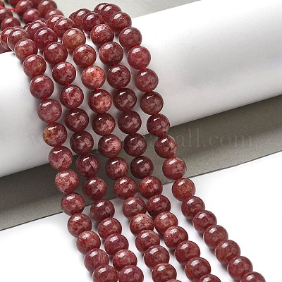 Природного кварца клубники нитей бисера G-L595-C03-02-1