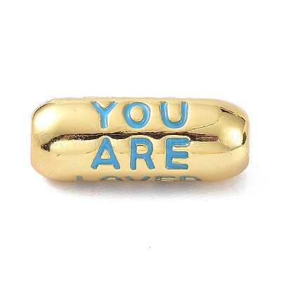 Бусины из эмалированной латуни KK-C220-06G-1