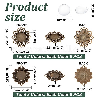 Набор для изготовления кулона с пустым куполом своими руками FIND-PH0006-38-1