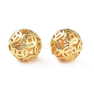 Стойки обшивки латунные бусины KK-S377-09G-1