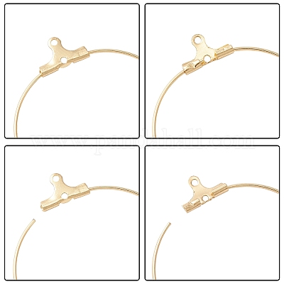 40 шт. 4 стиля крючков для сережек и фурнитуры для сережек-колец из нержавеющей стали 304 STAS-CJ0002-38-1