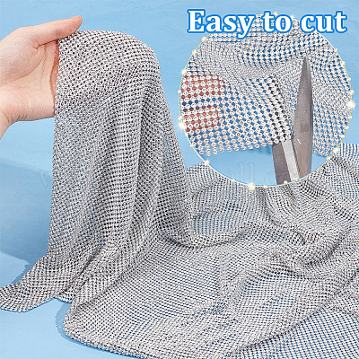 Алюминиевый рулон сетки со стразами FIND-WH0421-128S-1