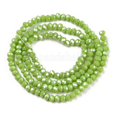 Стеклянные бусины с гальваническим покрытием  EGLA-A044-P6mm-A30-1