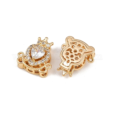 Латунные микро проложить кубического циркония бусы KK-C115-12G-1