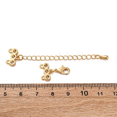 Удлинитель цепи из прозрачного кубического циркония из латуни с микропаве KK-A214-35G-1