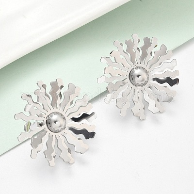 Серьги-гвоздики из нержавеющей стали 304 EJEW-Z098-21P-1