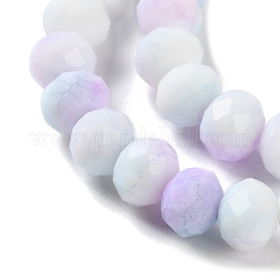 Стеклянные бусины с гальваническим покрытием  LAMP-S068-02C-1