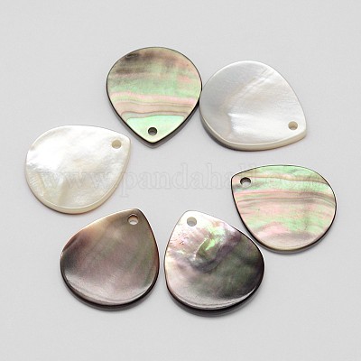 Кулоны в форме капли с черными губами&nbsp;SSHEL-M010-13-1