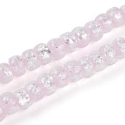 Светящиеся стеклянные бусины ручной работы из серебряной фольги FOIL-N029-02B-02-1