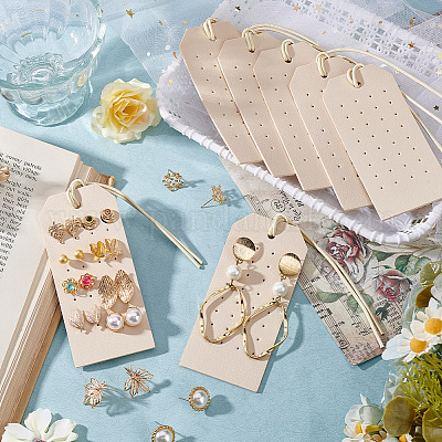 Держатель-органайзер для сережек-гвоздиков из искусственной кожи AJEW-WH0505-32C-1