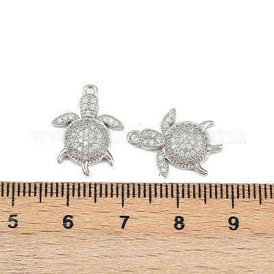 Латунные микропаве прозрачные подвески с фианитом KK-G535-02C-P-1