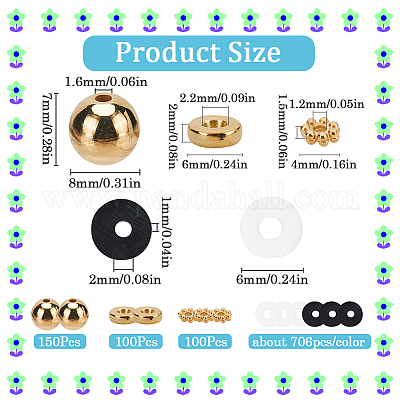Бусины из полимерной глины ручной работы с пластиковыми бусинами ccb набор для изготовления фурнитуры для бижутерии DIY-SC0025-51-1