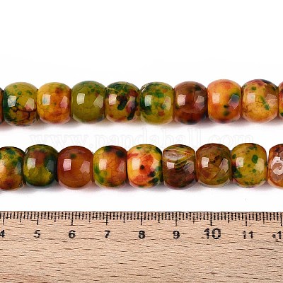 Окрашенные естественный агат бисер пряди G-T142-03-1